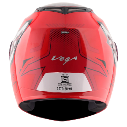 Vega Edge DX Grain Helmet - Red Anthracite