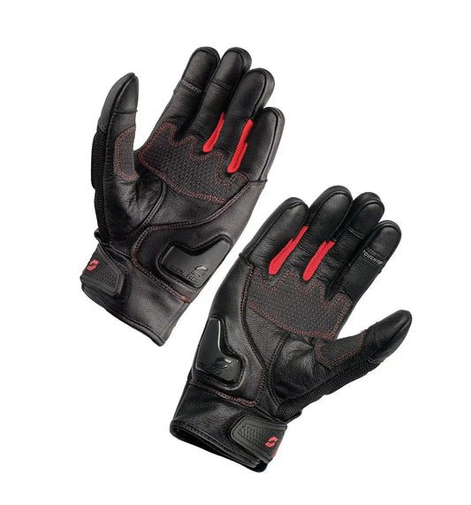 SOLACE Varno Short Gloves - Red Grey