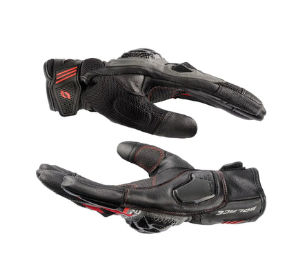 SOLACE Varno Short Gloves - Red Grey