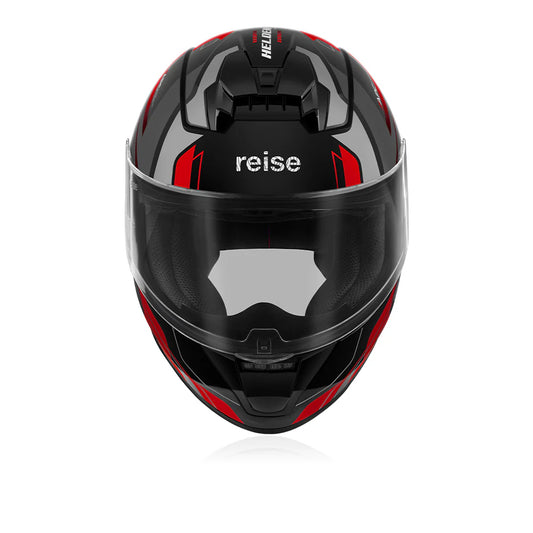 Reise Helden Motorcycle Riding Helmet - Red Black