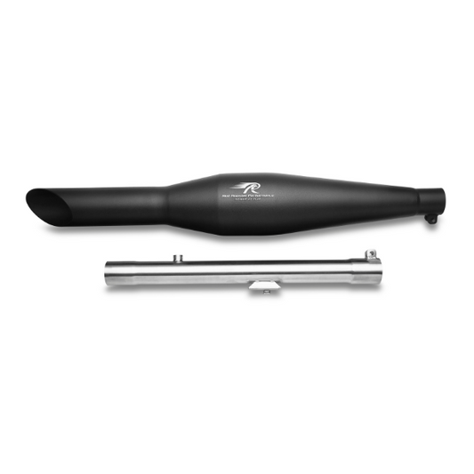 Red Rooster Rumbler Ace Exhaust (Classic Reborn 350/Meteor 350) - Black Matte