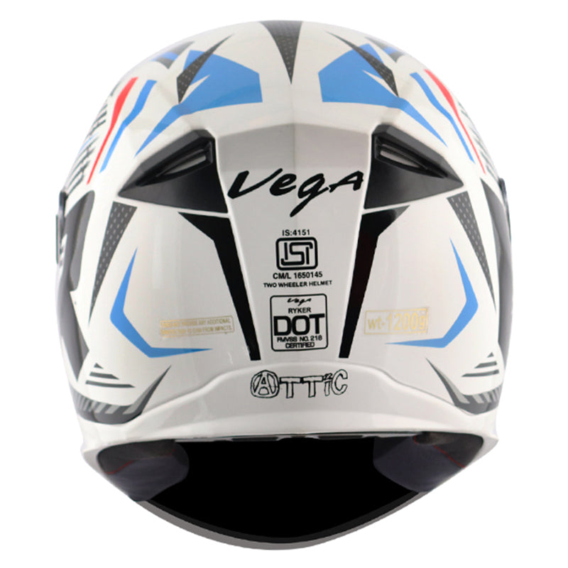 Vega Ryker DV Attic Helmet - White blue