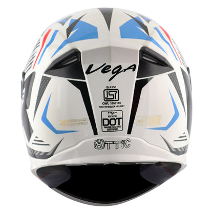 Vega Ryker DV Attic Helmet - White blue