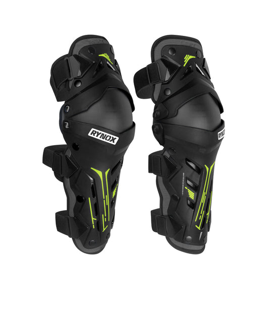 RYNOX BASTION BIONIC KNEE GUARDS - HI VIZ GREEN
