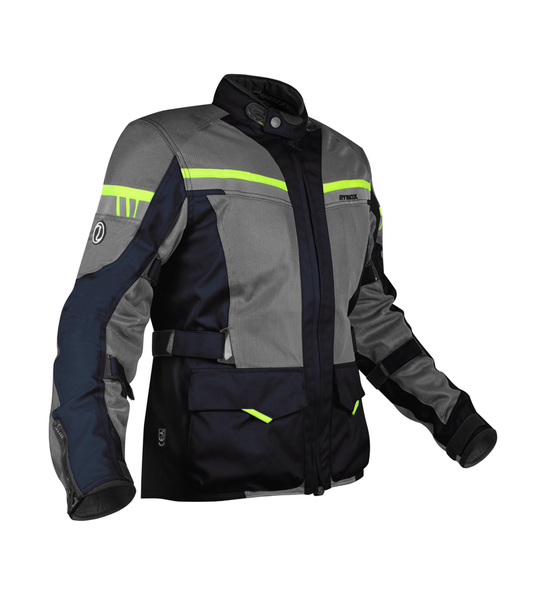 RYNOX STEALTH AIR JACKET - Blue Hi-Viz Green