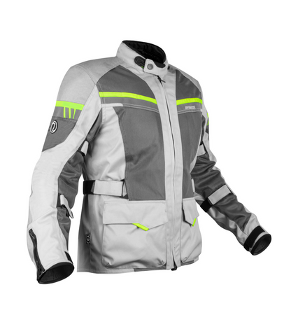 RYNOX STEALTH AIR JACKET - Grey Hi-Viz Green