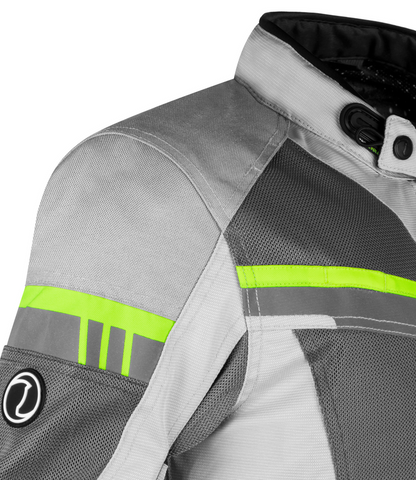 RYNOX STEALTH AIR JACKET - Grey Hi-Viz Green