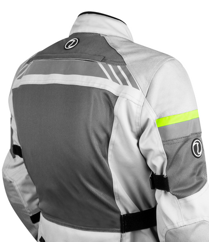 RYNOX STEALTH AIR JACKET - Grey Hi-Viz Green