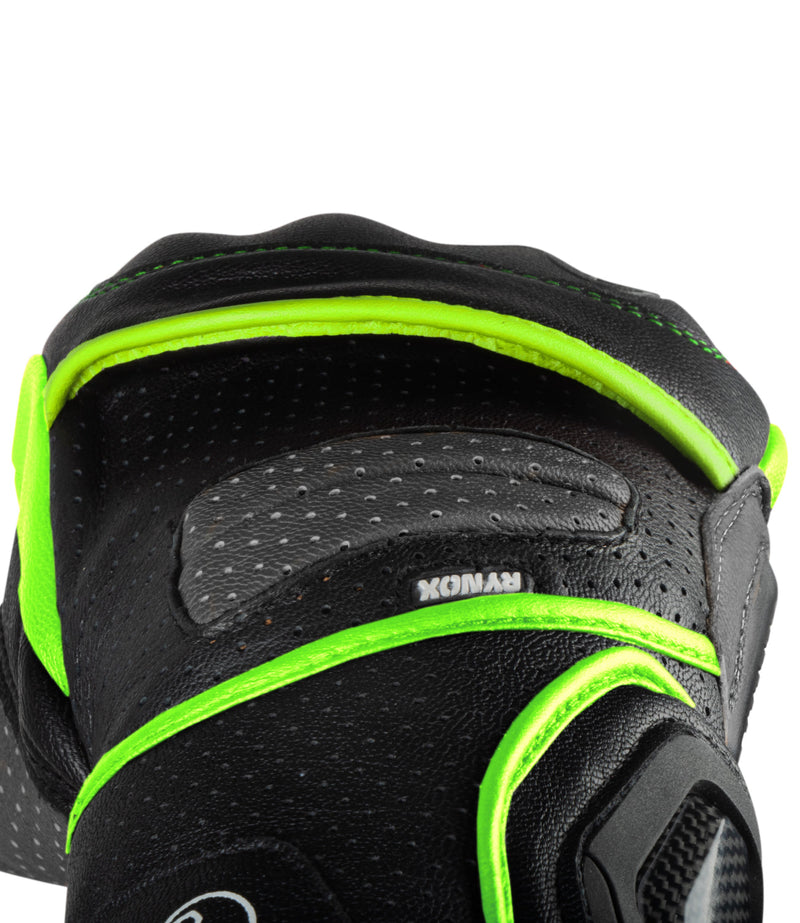 RYNOX STORM EVO 2 GLOVES - Hi-Viz Green Black