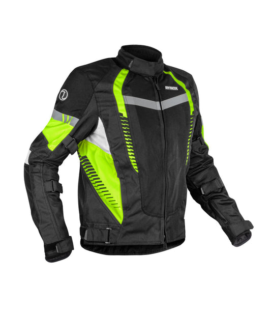 RYNOX TORNADO PRO 4 JACKET - Black Hi-Viz Green
