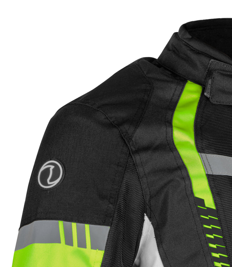 RYNOX TORNADO PRO 4 JACKET - Black Hi-Viz Green