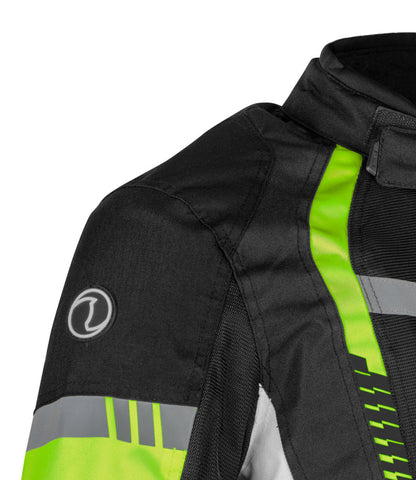 RYNOX TORNADO PRO 4 JACKET - Black Hi-Viz Green