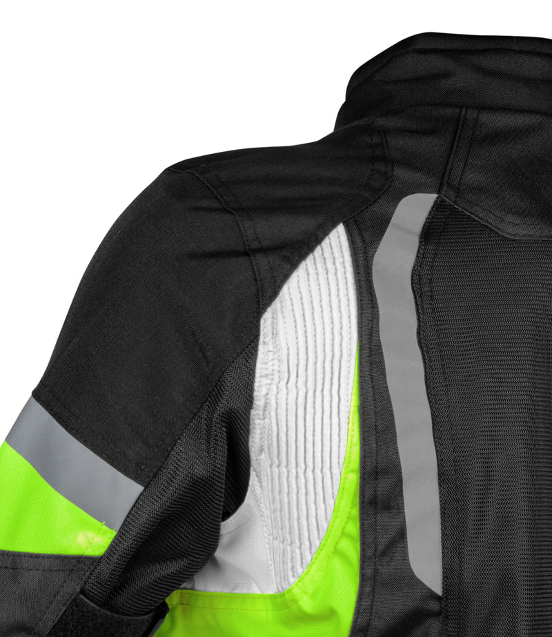 RYNOX TORNADO PRO 4 JACKET - Black Hi-Viz Green