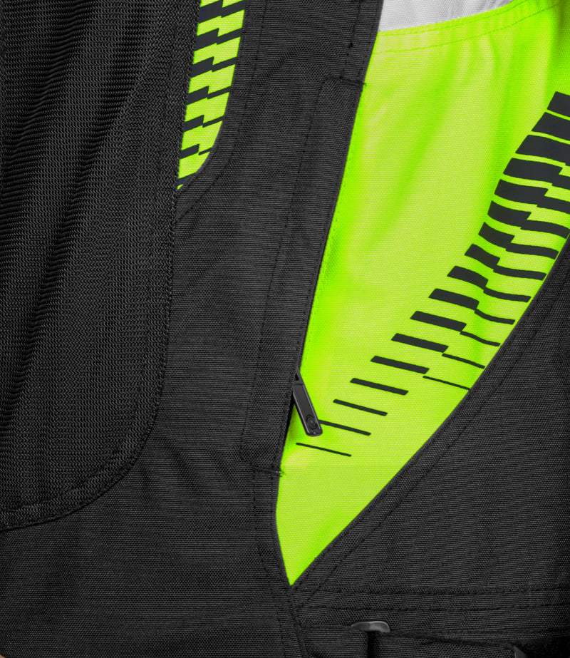 RYNOX TORNADO PRO 4 JACKET - Black Hi-Viz Green
