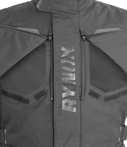 RYNOX Advento Pro Jacket - Black Hi-Viz Green