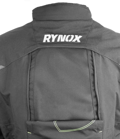 RYNOX Advento Pro Jacket - Black Hi-Viz Green