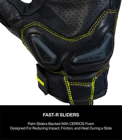 RYNOX AIR GT 2 GLOVES - Black Hi-Viz Green