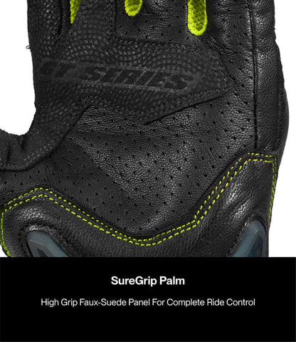 RYNOX AIR GT 2 GLOVES - Black Hi-Viz Green
