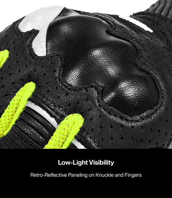 RYNOX AIR GT 2 GLOVES - Black Hi-Viz Green