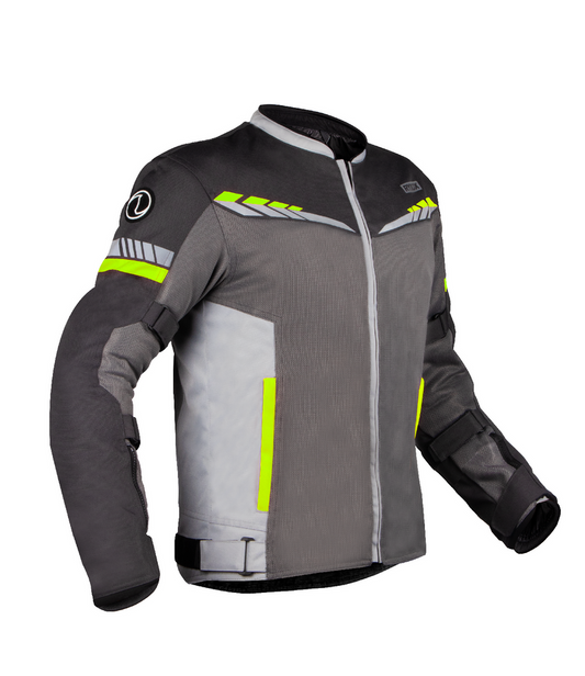 RYNOX AIR GT 4 JACKET - Grey Hi-Viz Green
