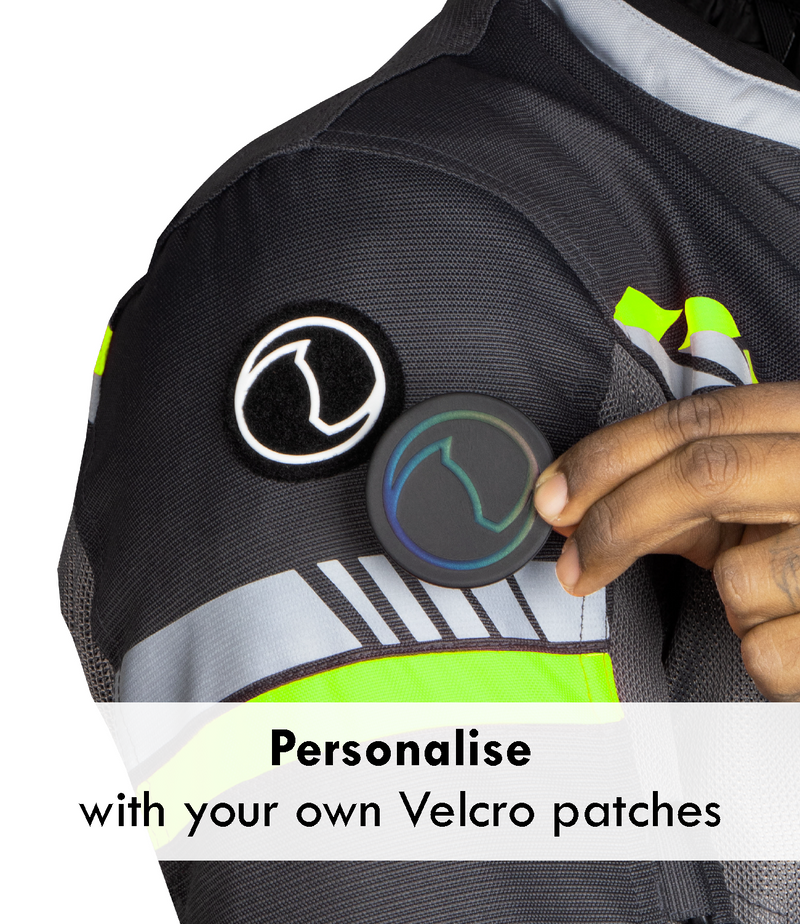 RYNOX AIR GT 4 JACKET - Grey Hi-Viz Green