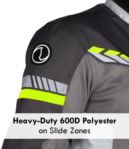 RYNOX AIR GT 4 JACKET - Grey Hi-Viz Green
