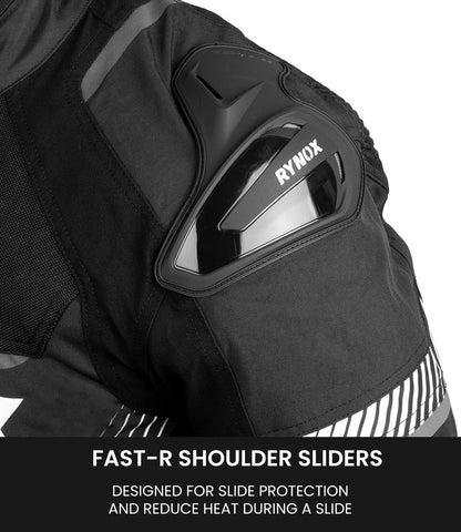 RYNOX Apex Evo Jacket - Black White (CE Certified Class AA)