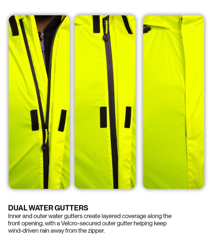 RYNOX H2GO PRO 4 RAIN JACKET - Hi-Viz Green