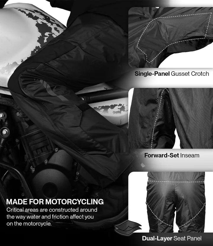 RYNOX H2GO PRO 2 RAIN PANTS - Black