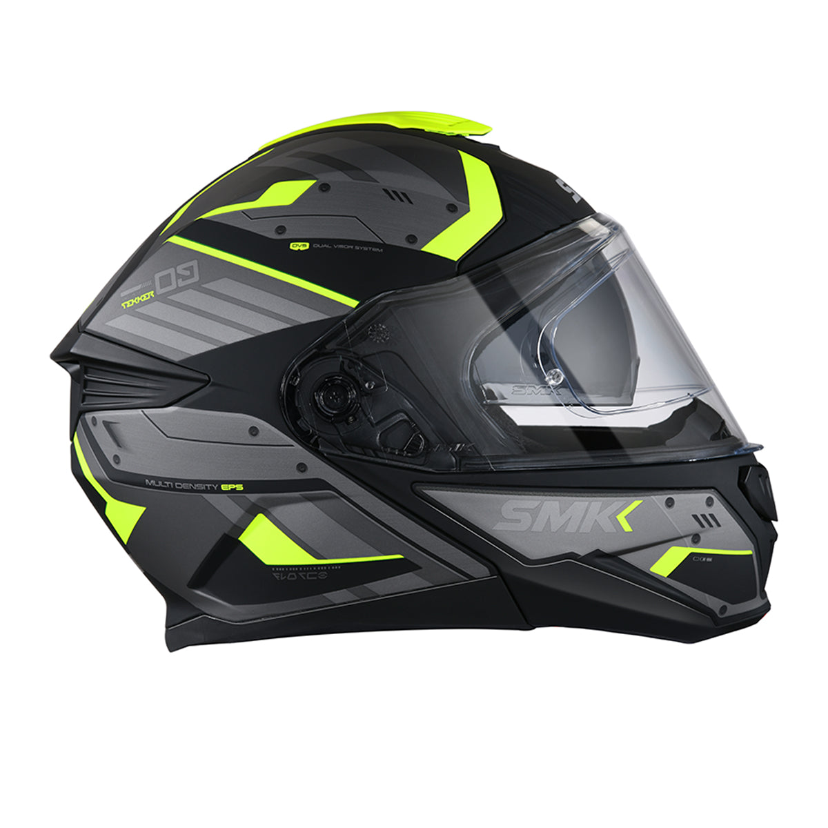 SMK GULLWING TEKKER HELMETS - GLOSS BLACK GREY YELLOW