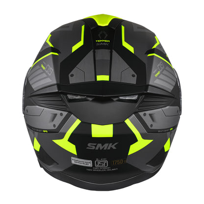 SMK GULLWING TEKKER HELMETS - GLOSS BLACK GREY YELLOW