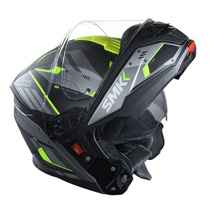 SMK GULLWING TEKKER HELMETS - GLOSS BLACK GREY YELLOW