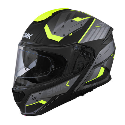 SMK GULLWING TEKKER HELMETS - GLOSS BLACK GREY YELLOW