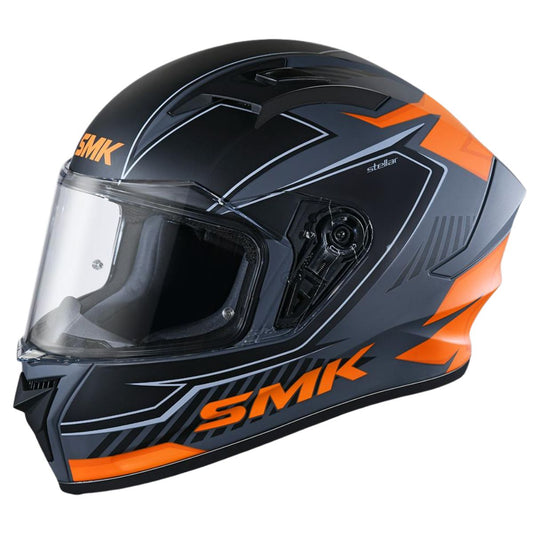 SMK STELLAR ADOX HELMETS - GREY ORANGE BLACK