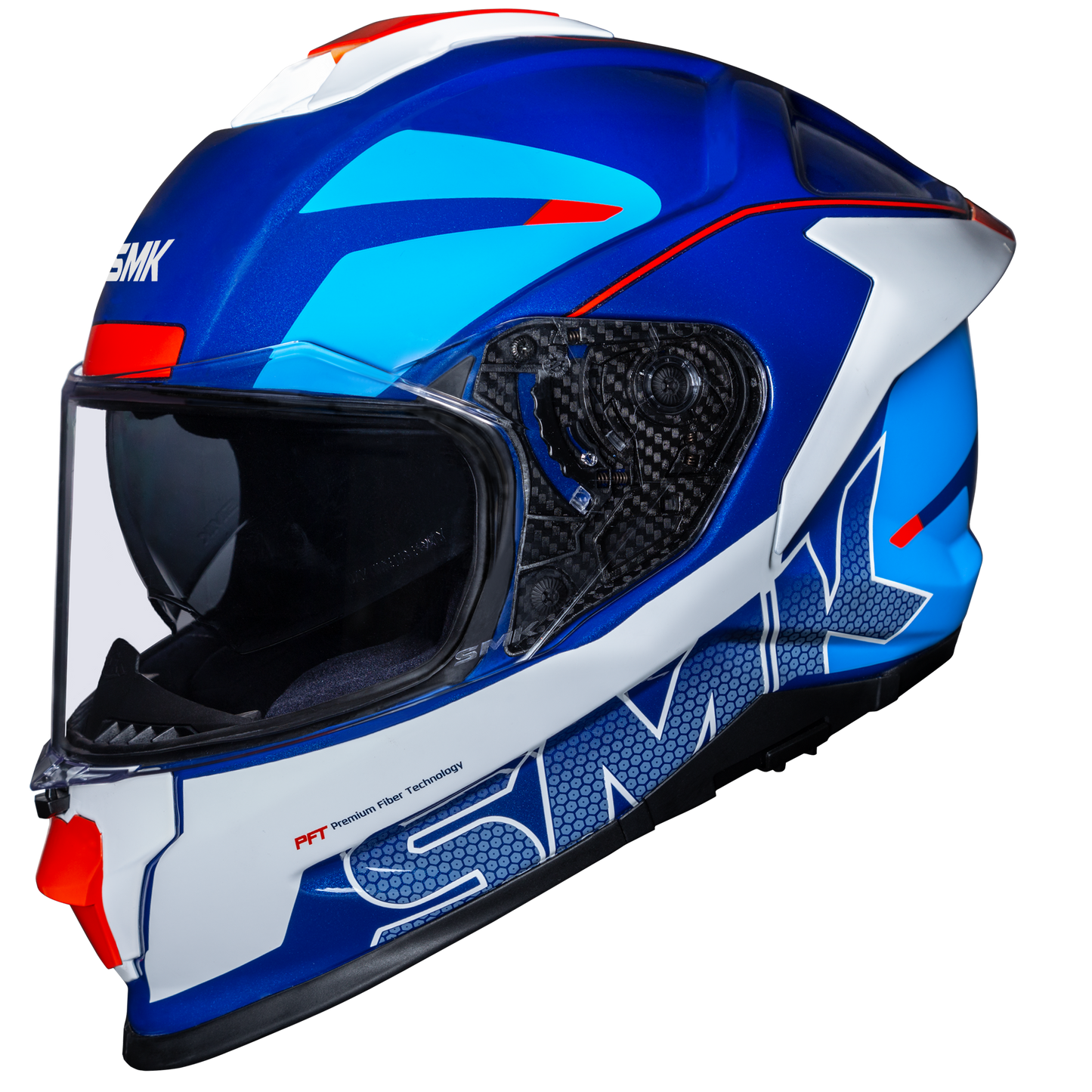 SMK TITAN FIREFLY HELMETS - WHITE BLUE