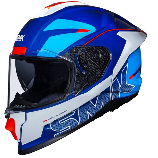 SMK TITAN FIREFLY HELMETS - WHITE BLUE