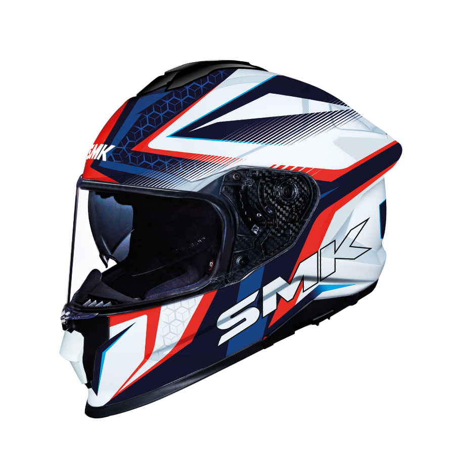 SMK TITAN SLICK HELMETS - WHITE BLUE