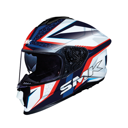 SMK TITAN SLICK HELMETS - WHITE BLUE