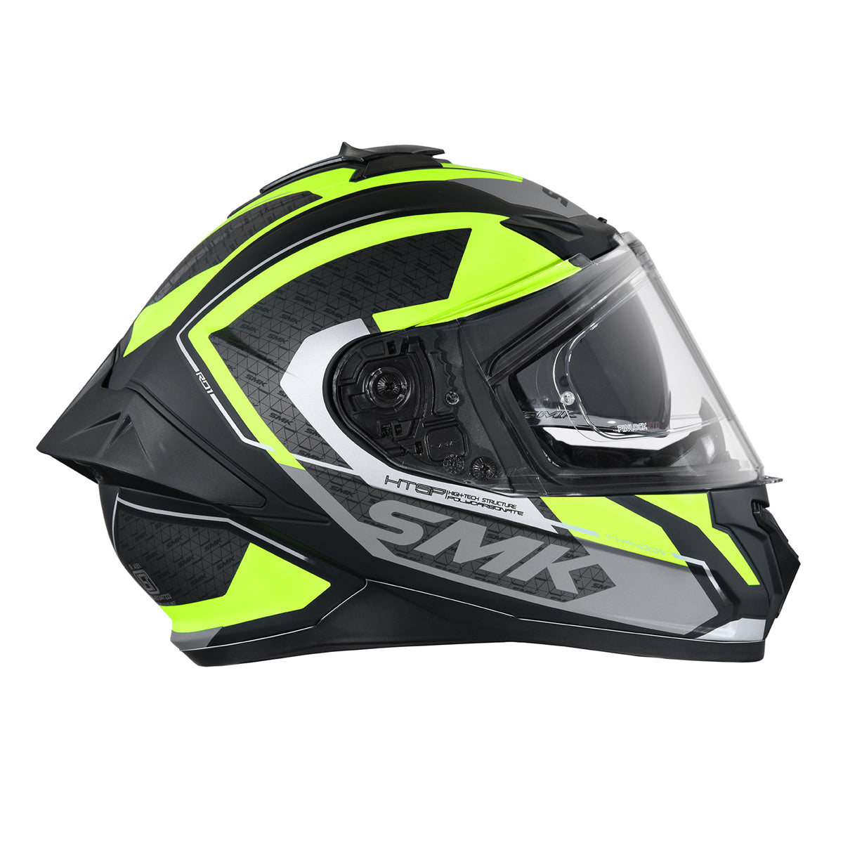 SMK TYPHOON RD1 HELMETS - GLOSS BLACK YELLOW GREY