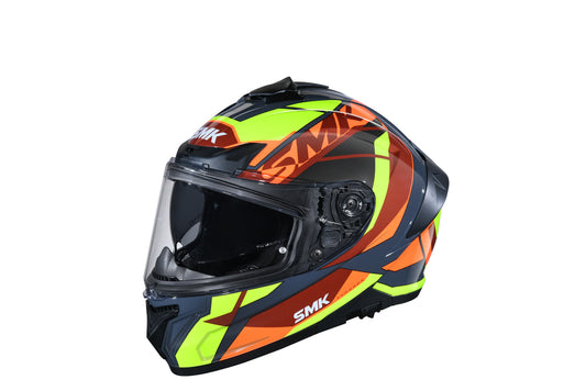 SMK TYPHOON STYLE HELMETS - NEON YELLOW ORANGE