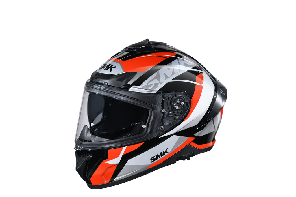 SMK TYPHOON STYLE HELMETS - WHITE RED