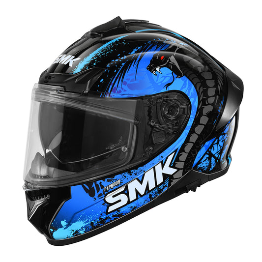 SMK TYPHOON REPTILE HELMETS - BLUE BLACK