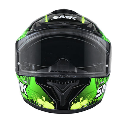 SMK TYPHOON REPTILE HELMETS - GLOSS BLACK GREEN YELOOW