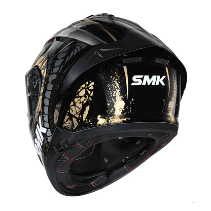 SMK TYPHOON REPTILE HELMETS - GLOSS BLACK GOLD