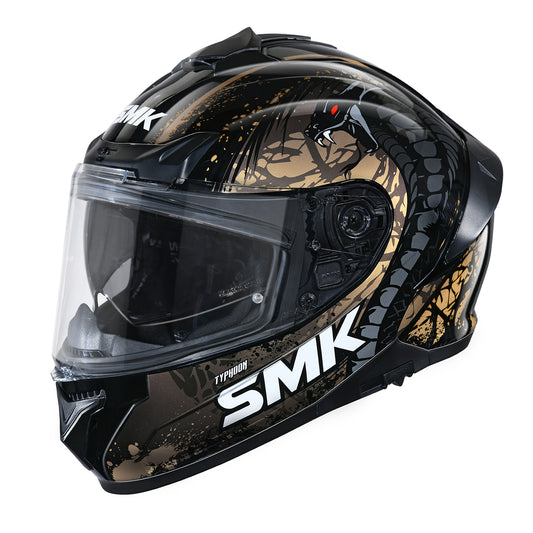 SMK TYPHOON REPTILE HELMETS - GLOSS BLACK GOLD