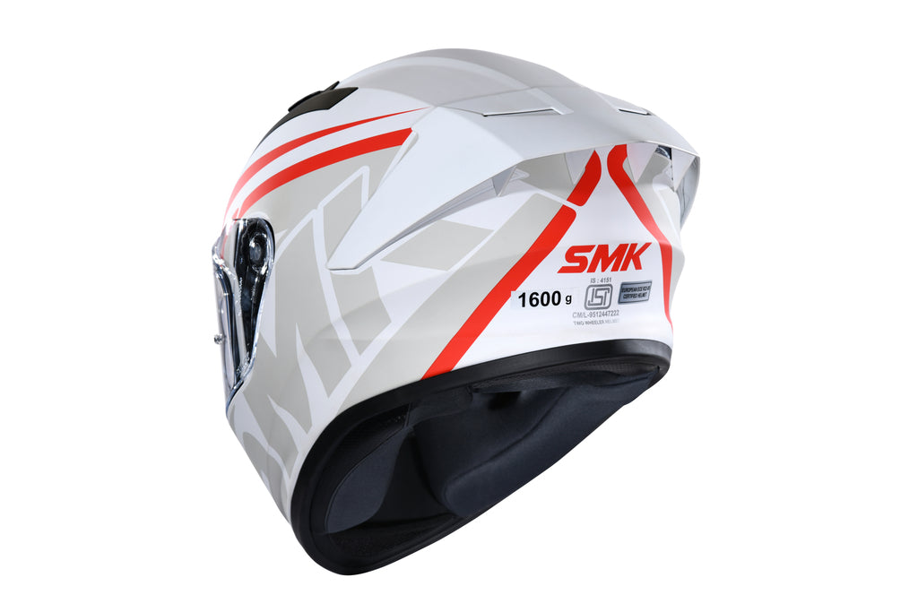 SMK STELLAR STAGE HELMETS - WHITE RED