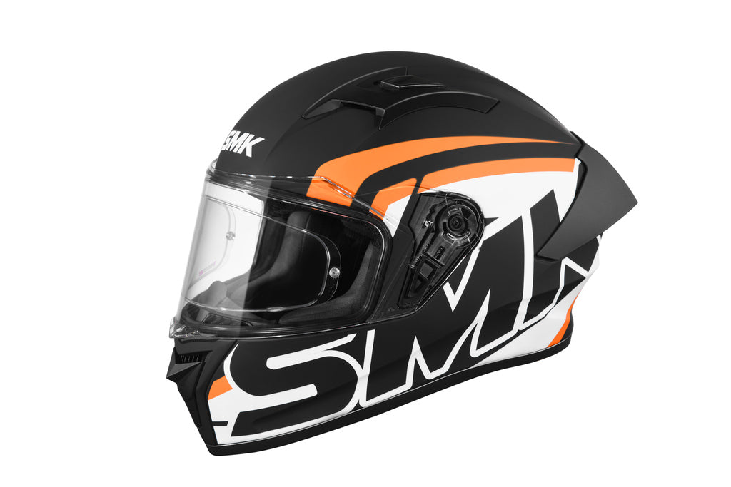 SMK STELLAR STAGE HELMETS - MATT BLACK WHITE