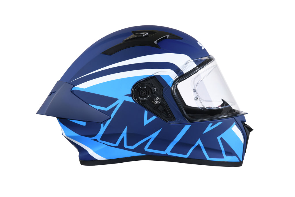 SMK STELLAR STAGE HELMETS - WHITE BLUE