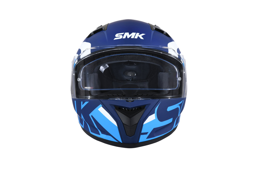 SMK STELLAR STAGE HELMETS - WHITE BLUE