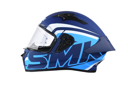 SMK STELLAR STAGE HELMETS - WHITE BLUE